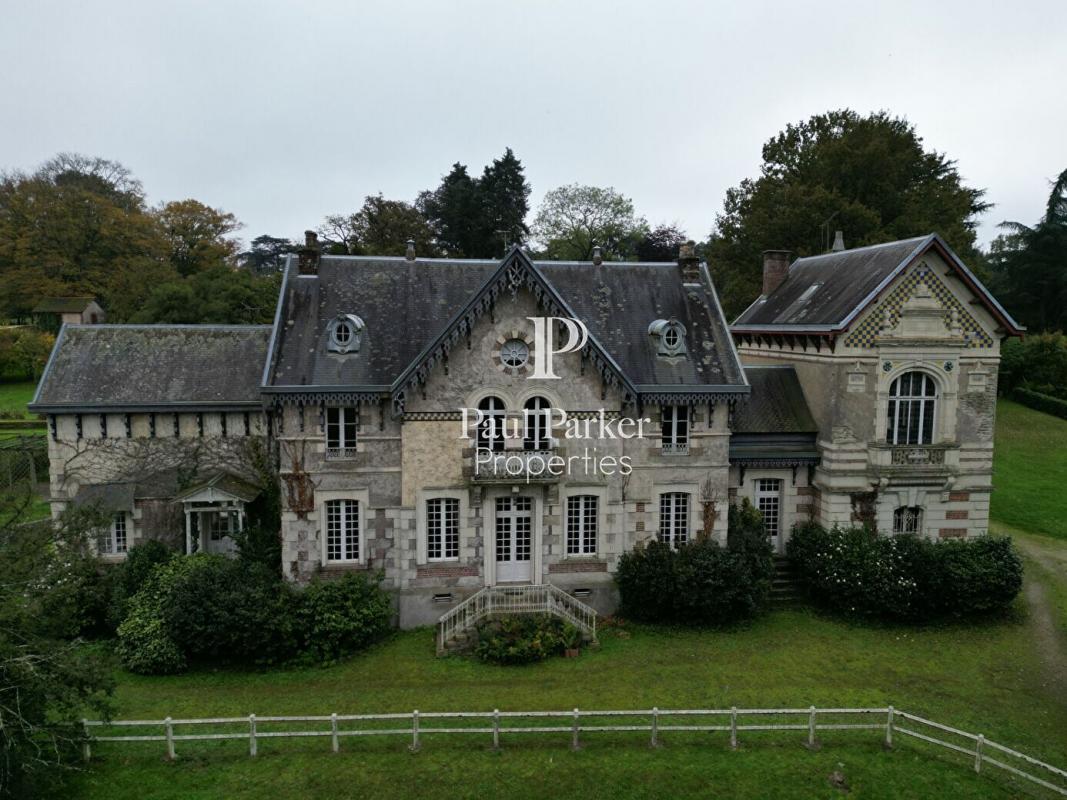 Manoir  de 1850, maison de gardien et tennis sur un parc de 5 ha - 420450-3PADR