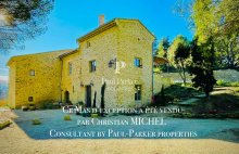 Demeure de prestige Lourmarin – Mas XVIIIème de caractère  – trame contemporaine 198 m2  surfaces  / Terrain 6000 m2 / 4 chambres / 1 studio 19 m2 / 1 annexe 20+  m2 - 4329143PCML